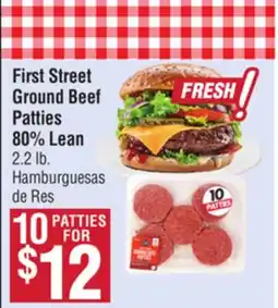 Smart & Final First Street Ground Beef Patties 80% Lean offer