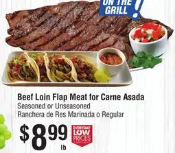 Smart & Final Beef Loin Flap Meat for Carne Asada offer
