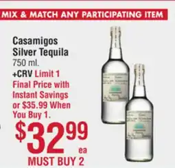 Smart & Final Casamigos Silver Tequila offer