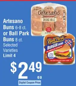 Smart & Final Artesano Buns or Ball Park Buns offer