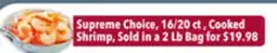 Tony’s Fresh Market Supreme Choice, 16/20 ct , Cooked Shrimp offer