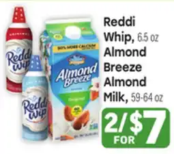 Tony’s Fresh Market Reddi Whip, 6.5 oz Almond Breeze Almond Milk, 59-64 oz offer