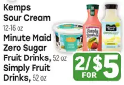 Tony’s Fresh Market Kemps Sour Cream, Minute Maid Zero Sugar Fruit Drinks, Simply Fruit Drinks offer