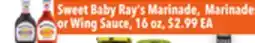 Tony’s Fresh Market Sweet Baby Ray's Marinade, Marinade or Wing Sauce offer