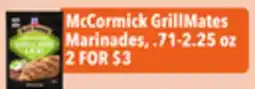 Tony’s Fresh Market McCormick GrillMates Marinades offer