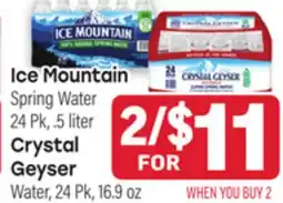 Tony’s Fresh Market Ice Mountain or Crystal Geyser offer
