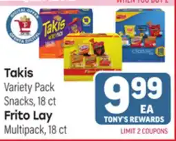 Tony’s Fresh Market Takis, Frito offer
