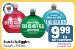 Tony’s Fresh Market BuzzBallz Biggies offer