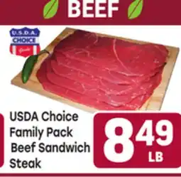 Tony’s Fresh Market USDA Choice Family Pack Beef Sandwich Steak offer