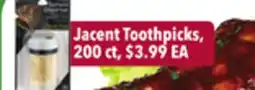 Tony’s Fresh Market Jacent Toothpicks offer