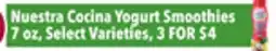 Tony’s Fresh Market Nuestra Cocina Yogurt Smoothies offer