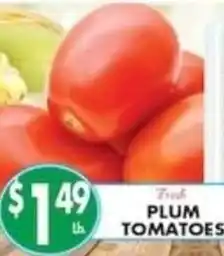 Compare Foods Fresh plum tomatoes offer