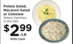 Mariano's Potato Salad, Macaroni Salad or Coleslaw offer