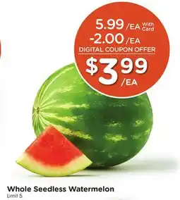 Mariano's Whole Seedless Watermelon offer