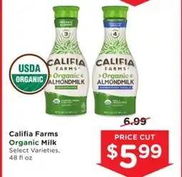 Mariano's Califia Farms Organic Milk offer