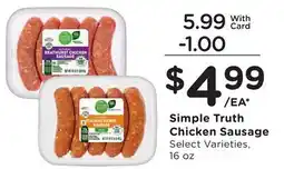 Mariano's Simple Truth Chicken Sausage offer