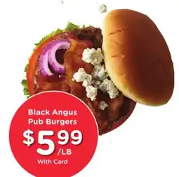 Mariano's Black Angus Pub Burgers offer