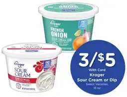 Mariano's With Card Kroger Sour Cream or Dip offer