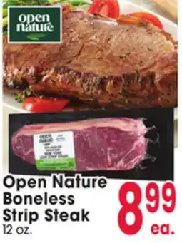 Jewel-Osco Open Nature Boneless Strip Steak offer