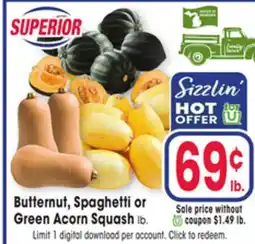 Jewel-Osco Butternut, Spaghetti or Green Acorn Squash offer