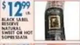 Compare Foods Black Label Reserve Natural Sweet Or Hot Sopresata offer