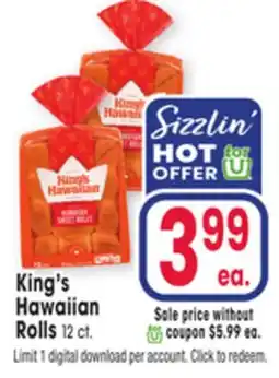 Jewel-Osco King's Hawaiian Rolls offer
