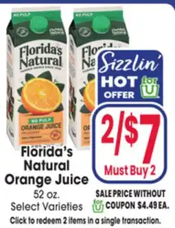 Jewel-Osco Florida's Natural Orange Juice offer