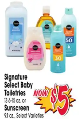 Jewel-Osco Signature Select Baby Toiletries 13.6-15 oz. or Sunscreen 9.1 oz offer
