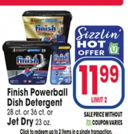 Jewel-Osco Finish Powerball Dish Detergent 28 ct. or 36 ct. or Jet Dry 23 oz offer