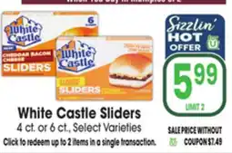 Jewel-Osco White Castle Sliders offer