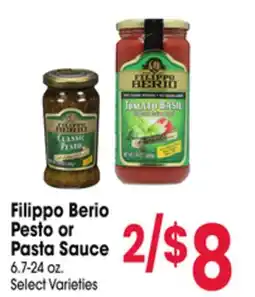 Jewel-Osco Filippo Berio Pesto or Pasta Sauce offer
