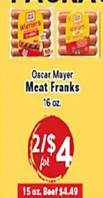 Rio Valley Market Oscar Mayer Meat Franks offer