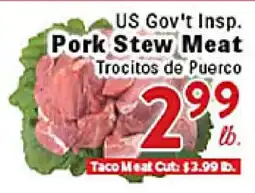 Rio Valley Market US Gov't Insp. Pork Stew Meat offer