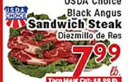 Rio Valley Market USDA Choice Black Angus Sandwich Steak offer