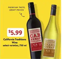 Fresh Thyme California Traditions Wine offer