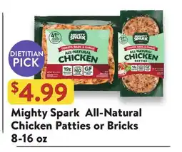 Fresh Thyme Mighty Spark All-Natural Chicken Patties or Bricks offer