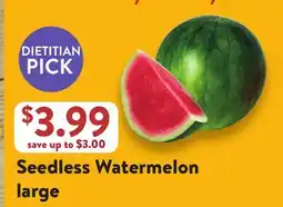 Fresh Thyme Seedless Watermelon offer