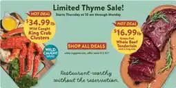 Fresh Thyme Limited Thyme Sale! offer