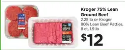 Food 4 Less Kroger 75% Lean Ground Beef offer