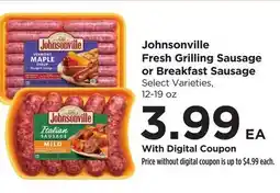 Food 4 Less Johnsonville Fresh Grilling Sausage or Breakfast Sausage offer