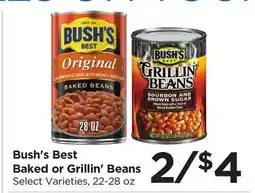 Food 4 Less Bush's Best Baked or Grillin' Beans offer