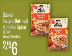 Jewel-Osco Quaker instant oatmeal pumpkin spice offer