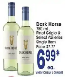 Jewel-Osco Dark Horse Pinot Grigio & Select Varieties offer