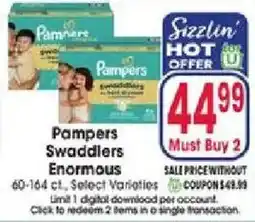 Jewel-Osco Pampers Swaddlers Enormous offer