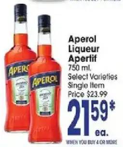 Jewel-Osco Aperol Liqueur Aperitif offer
