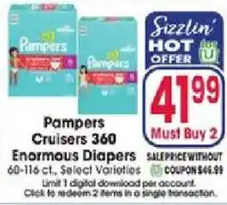 Jewel-Osco Pampers Cruisers 360 Enormous Diapers offer
