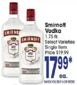 Jewel-Osco Smirnoff Vodka offer