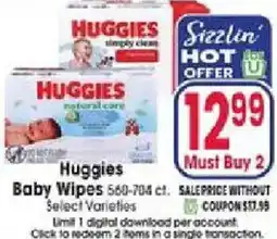 Jewel-Osco Huggies Baby Wipes offer