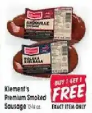 Jewel-Osco Klement's Premium Smoked Sausage offer