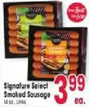 Jewel-Osco Signature Select Smoked Sausage offer